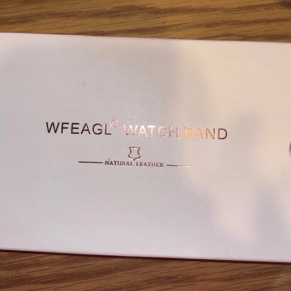 WFEAGL Apple Watch Band 38mm 40mm Black Pink Floral Rose Leather Strap NEW
